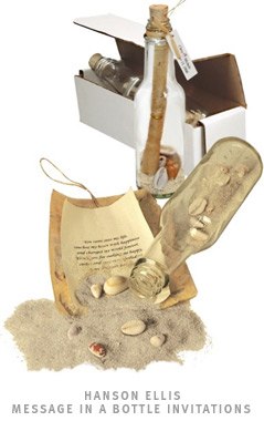 message on a bottle invitations